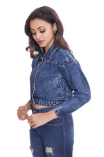 Load image into Gallery viewer, Denim Crop Jacket