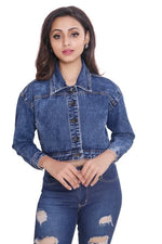 Load image into Gallery viewer, Denim Crop Jacket