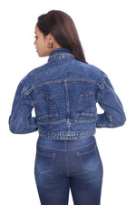 Load image into Gallery viewer, Denim Crop Jacket